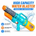 Large Gatling Water Gun with Goggles - High Pressure Large Capacity Boys Water Battle Toy