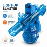 M416 Electric Water Gun with Flashing Light - Automatic High Pressure Squirt Blaster for Kids