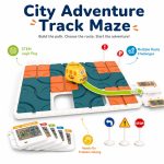 City DIY Sound & Light Maze Track Car Set - Electric Educational Puzzle Board Game Toy