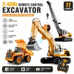 2.4G RC Simulation Excavator Bulldozer Dump Truck - Alloy Construction Vehicle Toy Wholesale