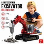 Extra Large 18-Channel Alloy RC Excavator - Rechargeable Simulation Construction Vehicle with Smoke - Image 2